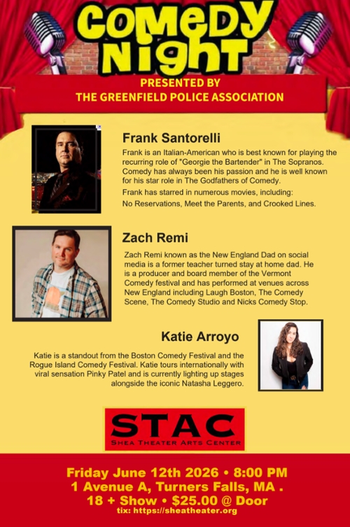 Greenfield Police Association Presents: COMEDY NIGHT!